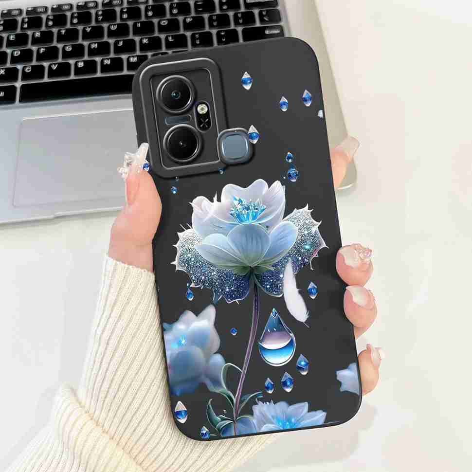 For Infinix Smart 6 Plus X6823C Case Luxury Floral Fashion Soft Silicone Cover For Infinix Smart 6Plus X6823 6.6" Phone Case