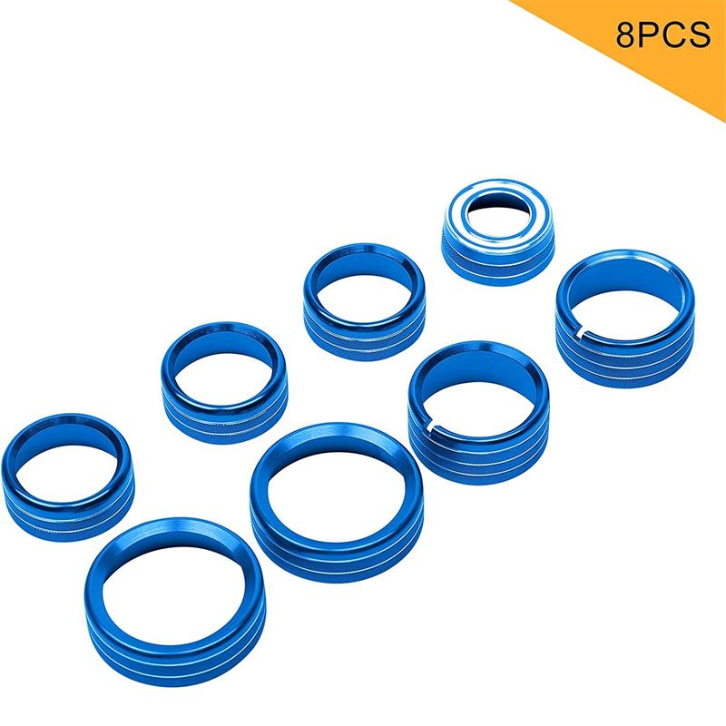 Air Condition Knob Cover+Audio Volume Control Button Cover Trim for Chevrolet Silverado & GMC Sierra 2014 2015 2016 2017 2018