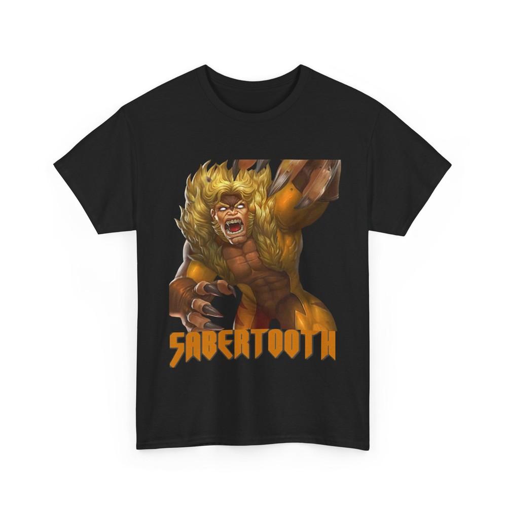Sabertooth Comic Book Villain Unisex Tee, Custom Graphic Shirt, Mens Womens Gift