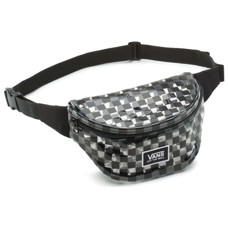 

Vans Transparent Checkered PVC Crossbody Waist Bag Unisex bags Black White VN0A3Z7NBKC Black White
