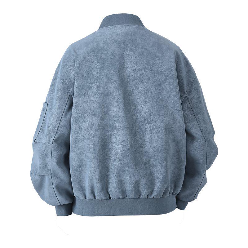 Giacca da uomo in pelle retrò con colletto baseball - Collezione Primavera/Autunno 2026