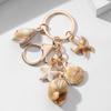 Exquisite Shell Keychain Conch Starfish and Star Pendant Keyring Bag Decoration Fashionable Beach Vacation Accessory