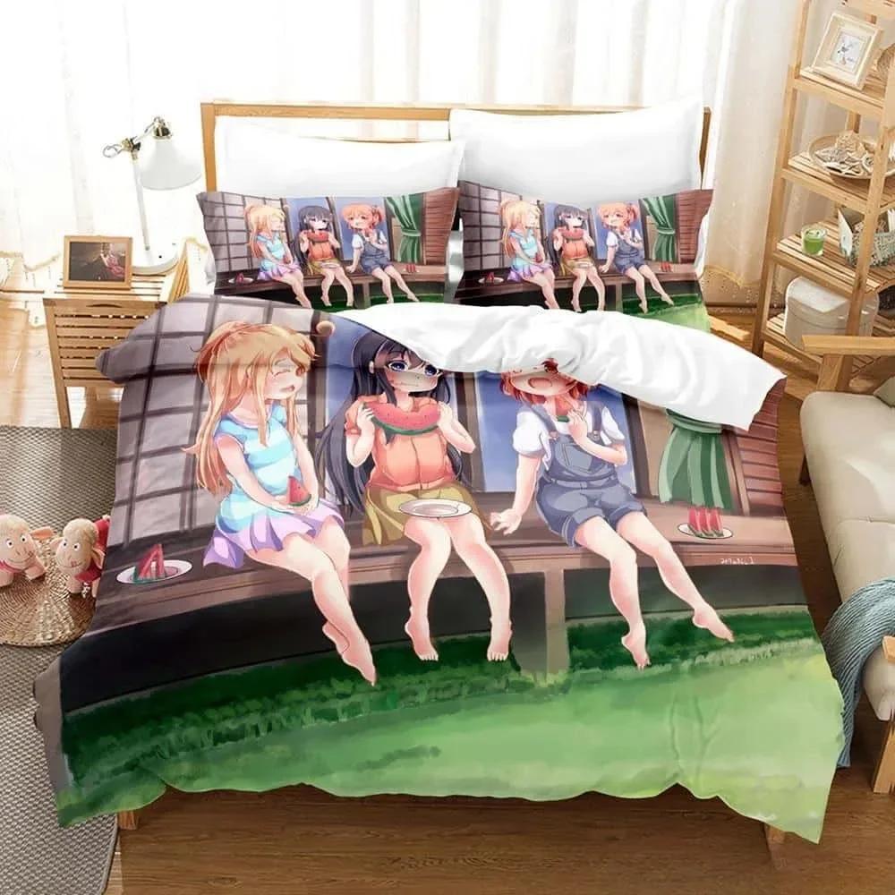 Anime Wataten! An Angel Flew Down to Me Bedding Set Printed With Pillowcase Bed Duvet Cover Single Double Queen Super King Size