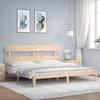 Vidaxl Bed Frame Without Mattress, 200X200 Cm, Solid Pine Wood