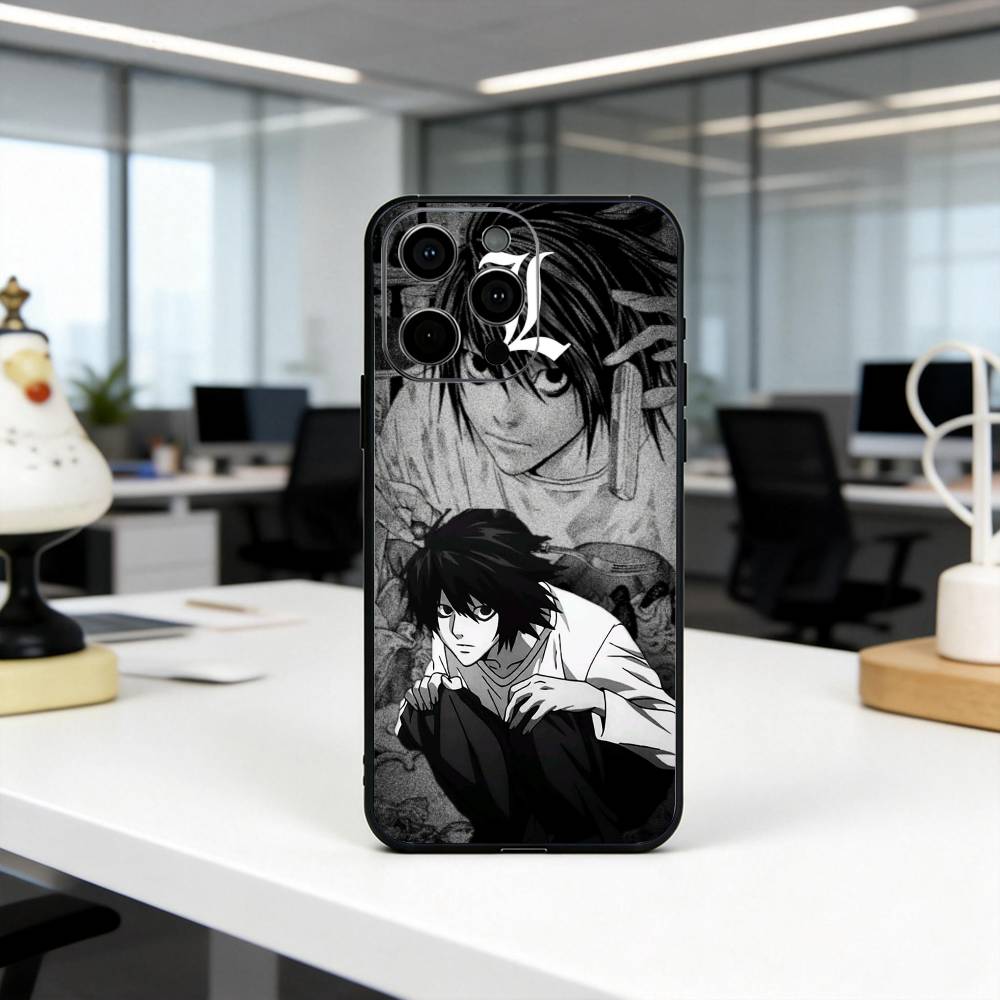 D-Death N-Note L Lawliet-DNLL Phone Case For iPhone 17,16,15,14,13,12,11 Plus,Pro Max,XS,Soft Silicone Black Cover