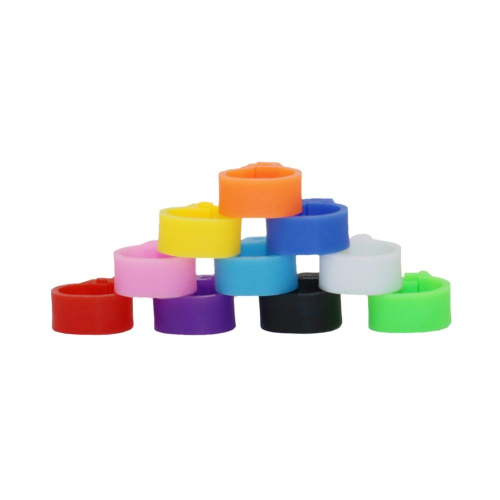 

400 Pcs 8mm Bird foot clip ring Pigeon Training tools 10 Colors Bird Parrot Feeding Identification Foot Ring Animal Supplies