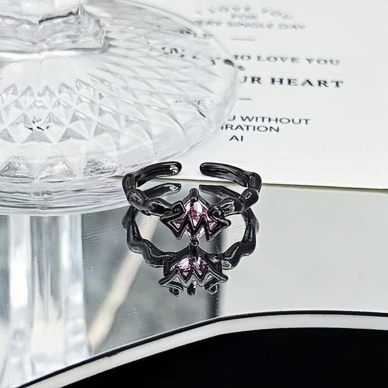 Halloween Themed Dark Vibe Ghost Spider Personality Ring Genderless Punk Niche Trendy Cool Ring Adjustable opening