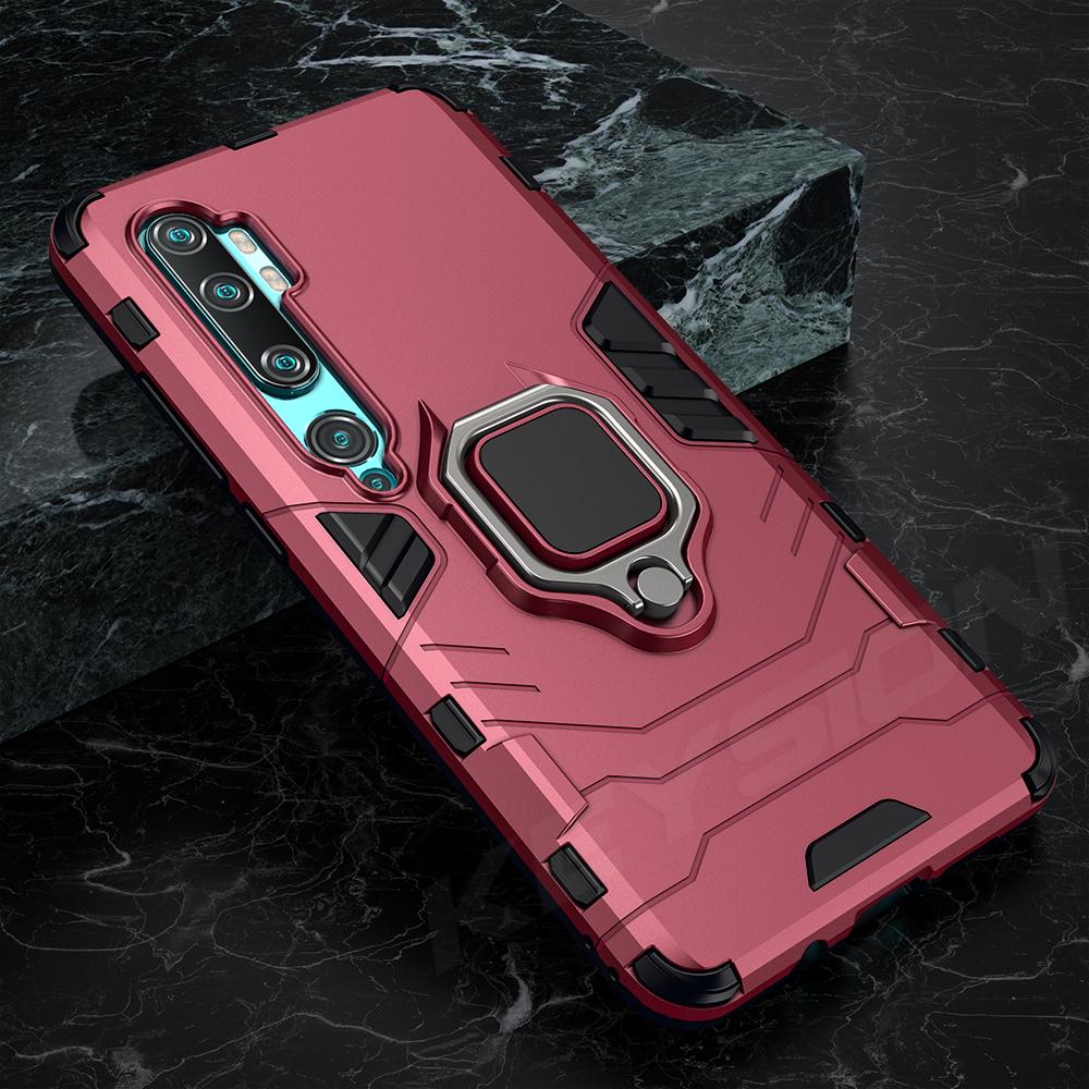 KEYSION Põrutuskindel soomusümbris Xiaomi Mi Note 10 CC9 Pro Mi 9 Lite hoidiku autorõnga tagakaas