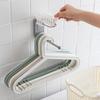 Clothes Hanger Wall Mounted Plastic Household Laundry Room Hanging Coat Drying Holder Stand Punch Free Organizer Hook