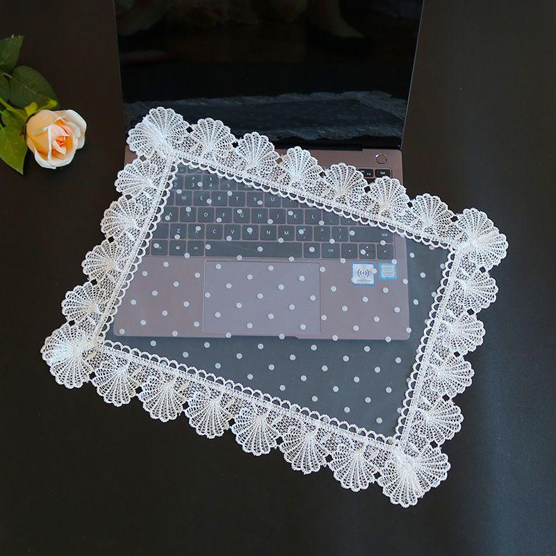 

Европейский Вход Люкс Кружево Чехол для Компьютерного Ноутбука Ткань Американский Чайный Поднос Чайный Набор Аэрофритюрница Микроволновая Печь Пылезащитный Чехол White Shell 20*20cm square