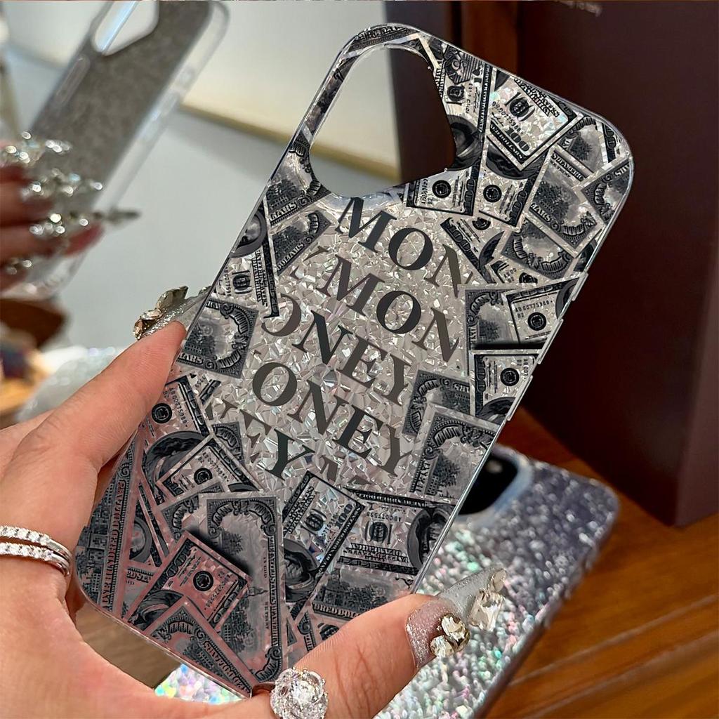 Acrylic Back TPU Bumper for Iphone XS Max 18 Pro Max 11 XR 15 13 12 17 Pro 16 Plus Air 14 Black Heart Shapes Hone Case Shockproof Cover