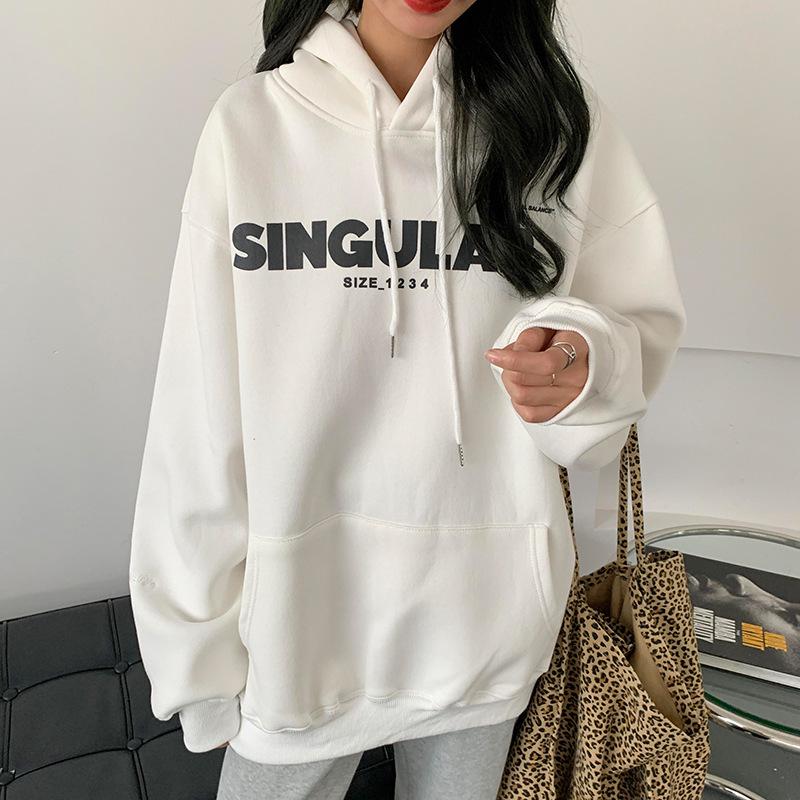 

Женские свободные свитера с длинным рукавом и V-образным вырезом, женские топы, однотонные толстовки M