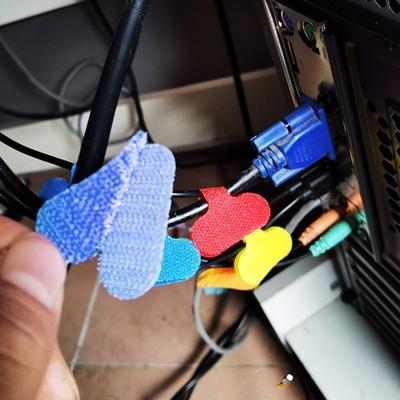 10 Pcs Beschreibbare Kabel Etiketten Kabel Tabs Wiederverwendbare Kabel Organizer Nylon Haken