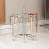 304 Stainless Steel Cup Holder Countertop Drain Rack Tea Cup Storage Drying Stand