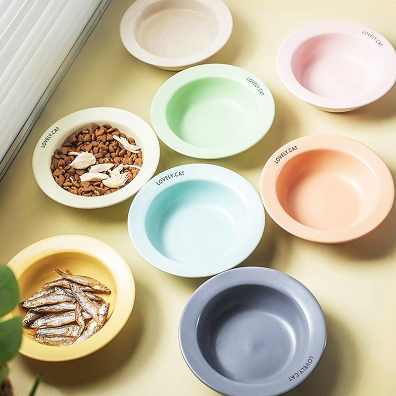 Ceramic Pet Cat Bowl Pet Drinking Water Feeding Bowl Ceramics Cat Food Dog Food Utensils Cat Dog Pet Supplies Accessories