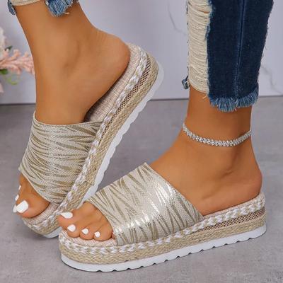Fashion 2024 High Quality Women's Shoes Plus Size Women's Slippers Fashion Solid  Casual Slippers Women New Peep Toe Platform Sandals