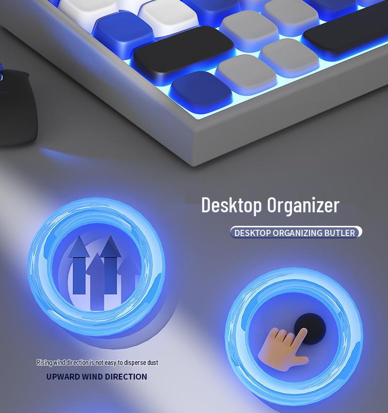 Rechargeable Mini Desktop Vacuum Cleaner for Keyboard and Crumbs