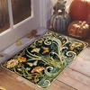 Jugendstil Blumiger Schmetterling Willkommens-Fußmatte 2D Flachdruck Rutschfeste Bodenmatte für Schlafzimmer Wohnzimmer Küche Badezimmer Dekor