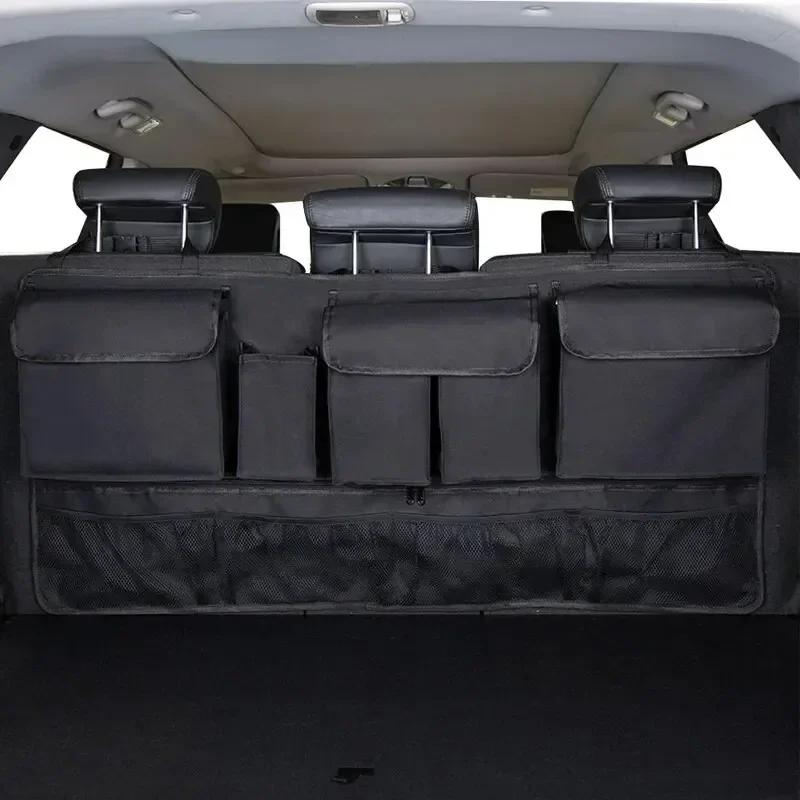 Back Seat Car Trunk Hanging Storage Bag Organizer With Pockets Oxford Waterproof Multi-pocket Car Trunk Storage Bag Organizer