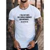 Men'S Funny Marriage Humor Slogan T-Shirt - "I Told My Wife She Should Embrace Her Mistakes" Print Casual Short Sleeve Round Neck Tee, All-Season Fit