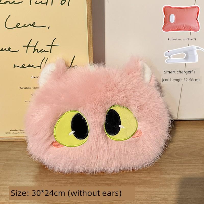 Plush Hot Water Bottle, Rechargeable Warm Water Bag, Thickened Explosion-Proof Heating Pad, 2025 New Model Hand Warmer, Belly Warmer, Electric