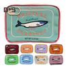 Canned Sardines Makeup Bag Large Capacity Zipper Closure Exquisite Embroidery Patterns Portable Travel Toiletry Bag Cosmetic Organizer