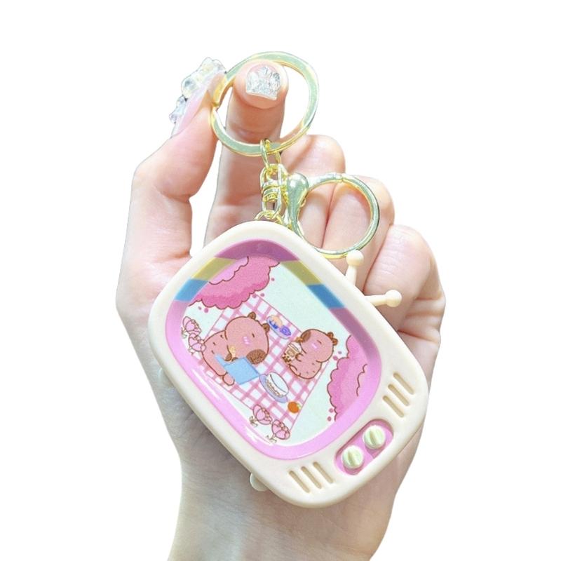 

Капибары Портативная игровая брелок-игрушка Ретро-стили Износостойкий пластик Встроенная батарея Различные цвета розовый