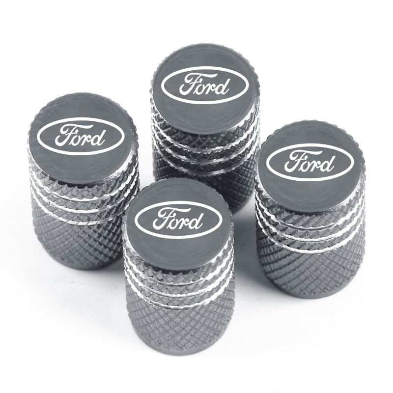 Aluminum Alloy Car Wheel Tire Valve Caps Tyre Rim Stem Covers Airdust Waterproof For Ford Fiesta EcoSport ESCORT focus 1 focus 3 RA9