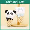 Adorable Plush Panda Ice Cream Cone Keychain Perfect Bag Accessory Cute Toy