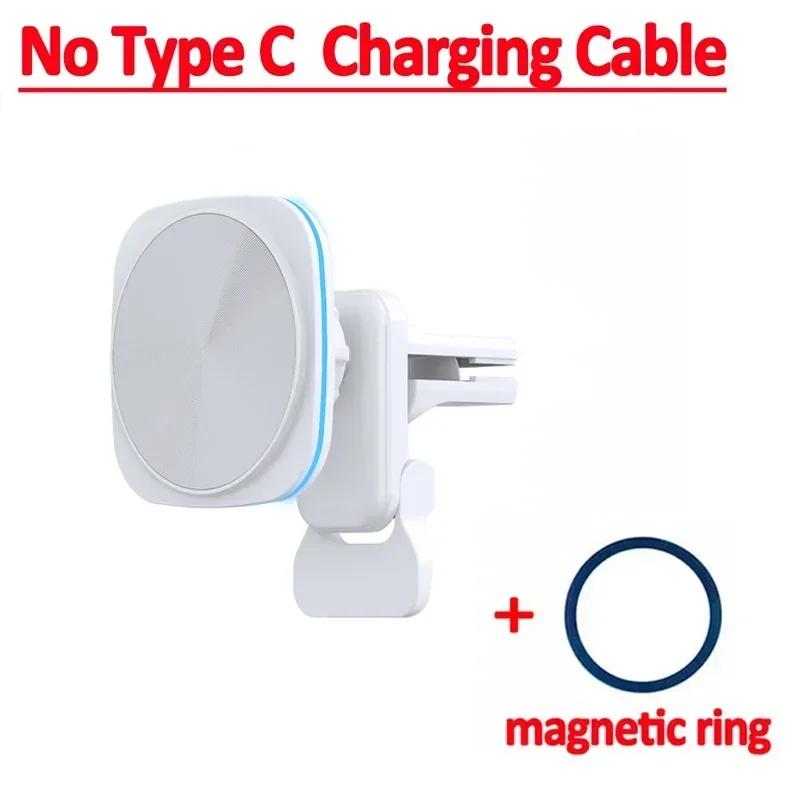 Magnetic Car Wireless Charger Air Outlet Phone Holder With Lamp For iPhone 15 14 13 12 11 Pro Max Car Fast Charging Mount