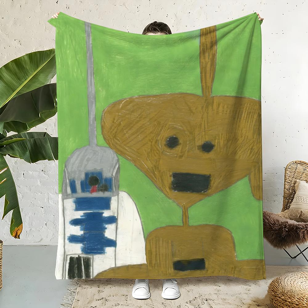 Artist A-AnthonyColeman Throw Flannel Throw Blanket,Bed Home Office Nap Blanket Travel,Camping,Picnic Blanket Soft Decor 75X95CM