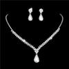 Elegante Set di Collana e Orecchini con Strass per Matrimoni