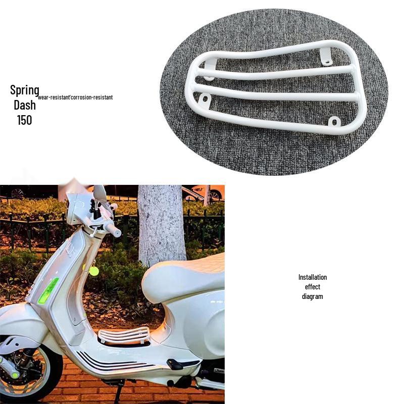 VESPA Sprint 150 Decorative Accessories: Colorful Barbecue Rack & Footrest Luggage Rack