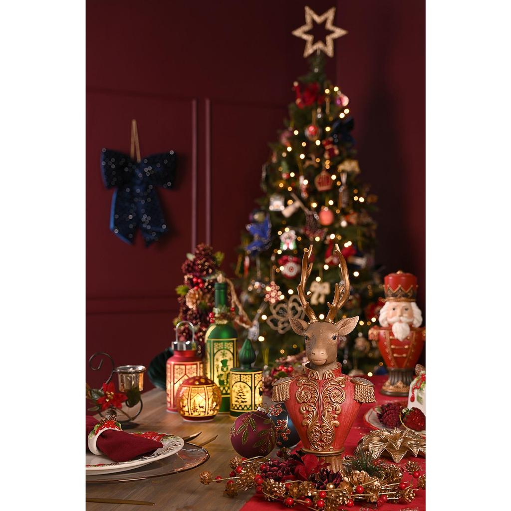 Regal Tidings Glass LED Lantern Christmas Windows - 20 Cm