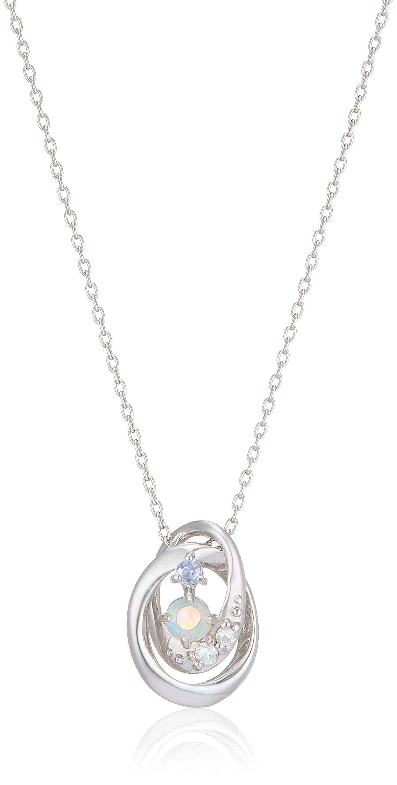 

WISP K10WG Opal Tanzanite White Sapphire Necklace OPCWP21748 срібний