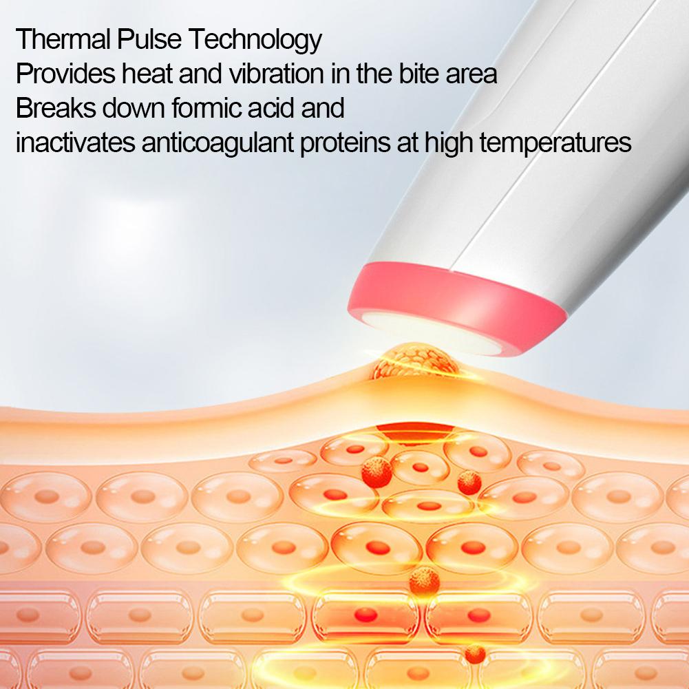 1-5PCS Bug Bite Itch Relief Pen Electric Insect Bite Healer Anti-Itch Pen Rechargeable Mosquito Bite Pen for Travel Outdoor Tool