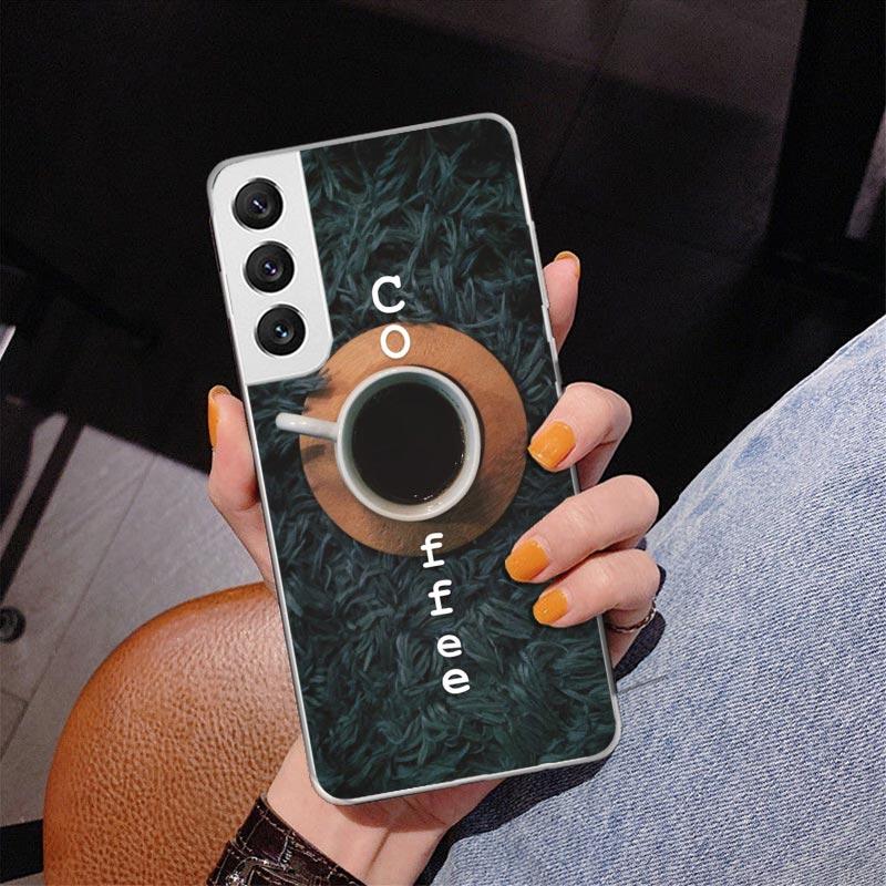 Coffee Wine Cup Phone Case For Samsung Galaxy S24 S25 Edge S26 Ultra S23 S22 S21 Plus S20 FE + Personalized Print Cover Galaxy S