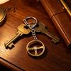 Wear Resistant Key Chain Steering Wheel Keychain for Backpacks, Metal Car Ring Holder, Decorative Handbag Charm Pendant Lovers