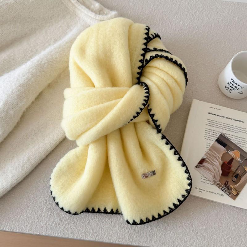 Soft Knit Scarf Women Men Winter Solid Color Warm Lightweight Unisex