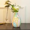 Colored Lines Flower Vase for Modern Home Decor, Cute Vase for Decor, Unique Small Vase for Centerpieces, Modern Vase for Unique
