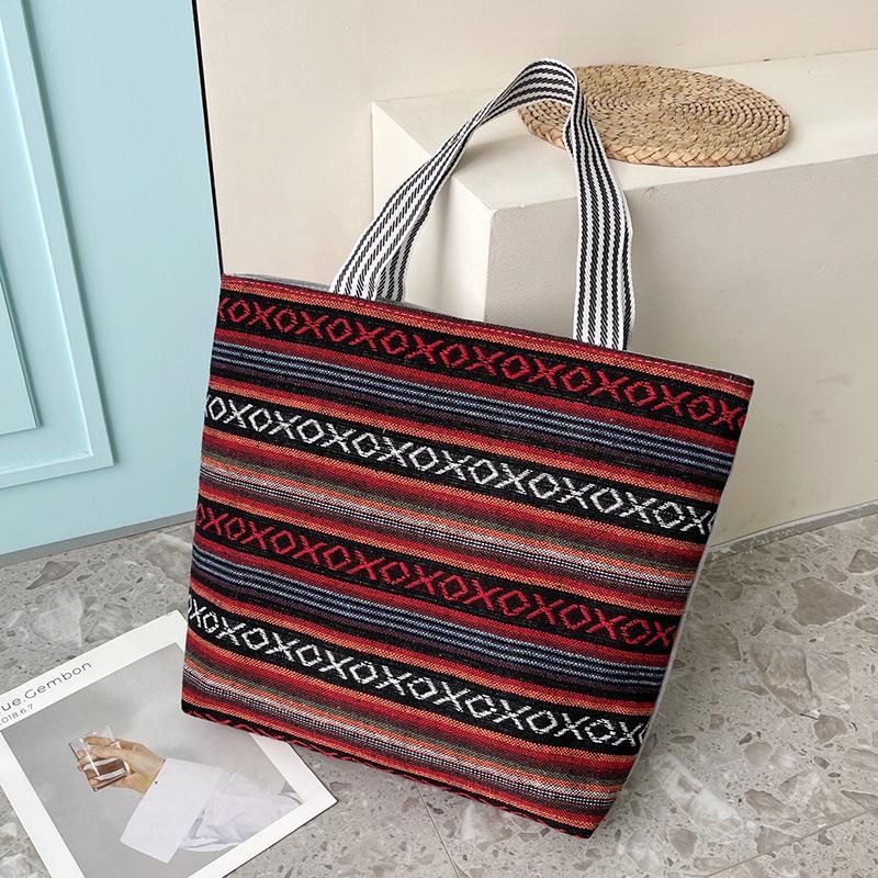 Neu Neu Matai Stickmuster Große Kapazität Tragbare Umhängetasche Einkaufstasche