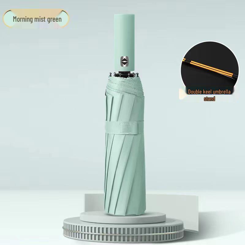 Large 24-Rib Automatic Windproof Umbrella for Women & Men, Dual Use, Sun & Rain Protection, UV Shield