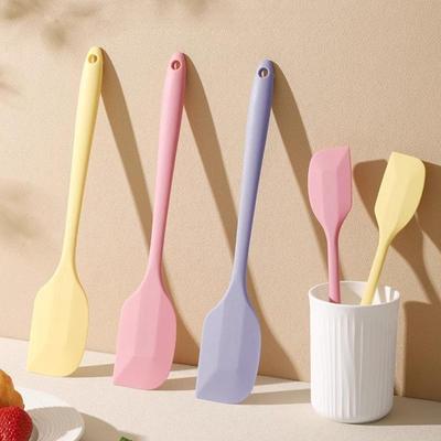 Hitzebeständig 230℃ Lebensmittelqualität Silikonkautschuk Spatel Set zum Backen, Kochen und Mischen Antihaft Spülmaschinenfest BPA-frei, 1 Stück