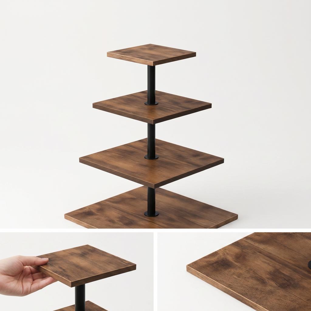 Multi-Tier Rotating Dessert Stand for Party Display and Snack Storage, Tabletop Revolving