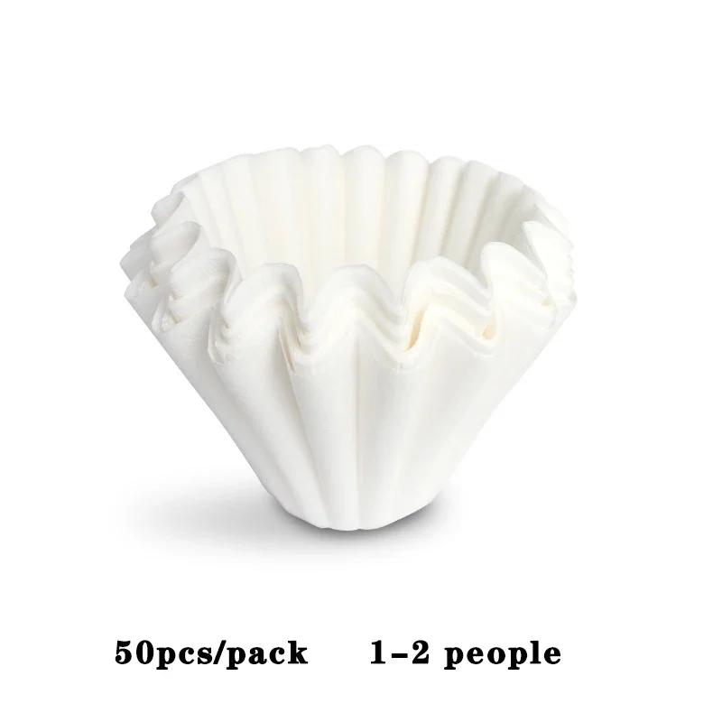 

1-4 порции кофейного фильтра из бумажного фильтра для торта, гофрированного бумажного фильтра для кофе, заваренного вручную, в форме оригами