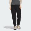 Adidas Fleece Joggers Solid Color Logo Outdoor Thickened Tapered Knit Sports Pants Women Bottoms Black IL9005