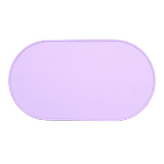 

Водонепроницаемый коврик для кормления домашних животных с приподнятым краем, силиконовый коврик для мисок с кормом и водой, противоскользящий коврик для мисок для кошек, предотвращающий проливание и защищающий полы S фиолетовый