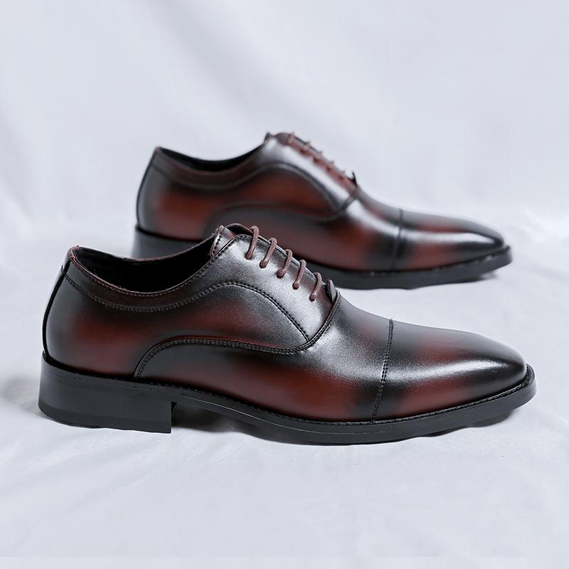 

Повседневная мужская кожаная обувь Модный минималистичный и универсальный стиль Свадьба Вечеринка Активный отдых обувь для ходьбы 44 коричневый