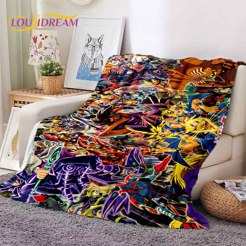 Yu-Gi-Oh Anime MONSTER CARD Cartoon Soft Blankets,Throw Blanket Comfortable Blanket for Picnic Beds Sofa Home Bedroom Kids Gifts