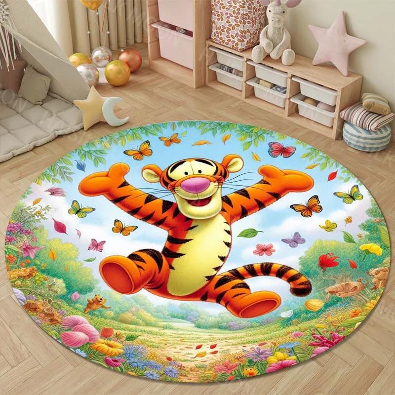 3D P-P0kemon Gengar Round Rugs Bedroom Living Room Home Decor Floor Mats for Kids Room Bath Chair Mat Carpet Next Day Shipping